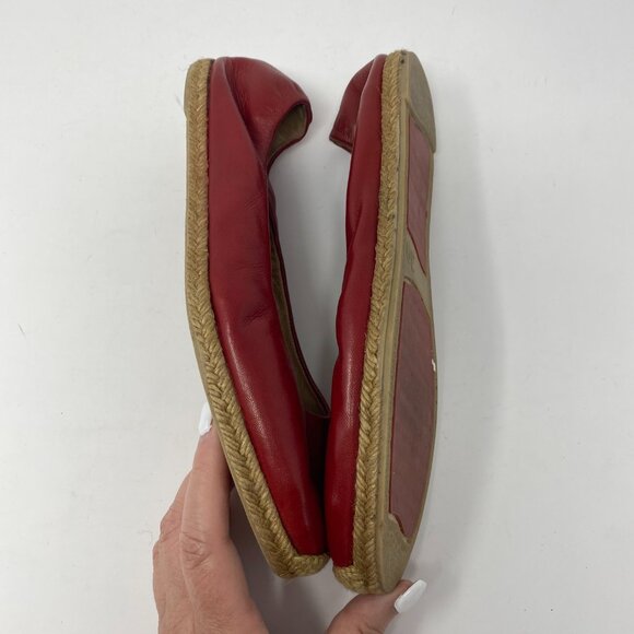 christian louboutin leather slip on espadrille ballet flats - Picture 4 of 8